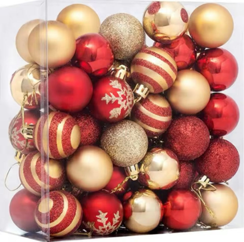 Bolinhas De Árvore De Natal Bolas 50Pcs